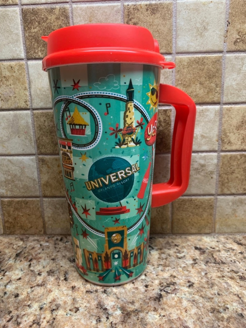 Universal Studios Freestyle Tumbler Souvenir Refillable Coca-Cola Mug by Whirley